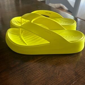 Croc platform flip flops